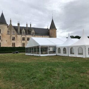 Chapiteau 15m + Pagode 5/5m cotés cristal Mariage