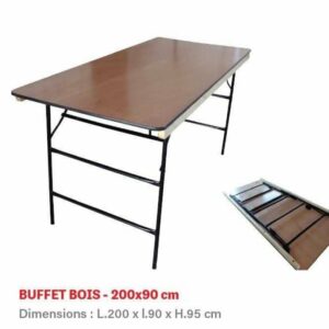 Table Buffet Bois Pliante