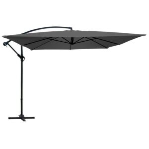 Parasol déporté carré 3x3m gris
