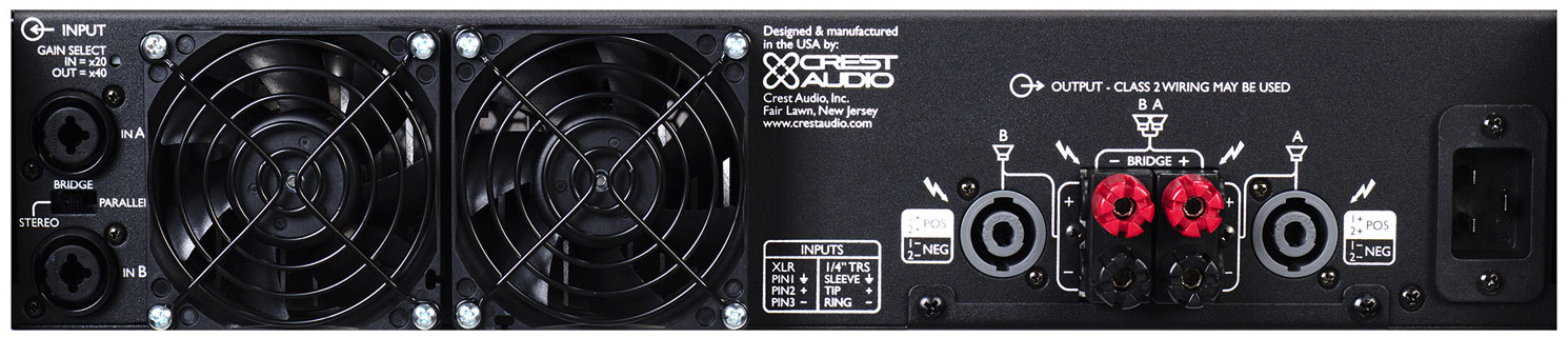 Location Amplificateur Crest Audio 9200 Face arriere