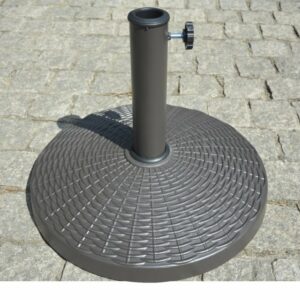 Location pied de parasol leste finition resine tressee marron fonce